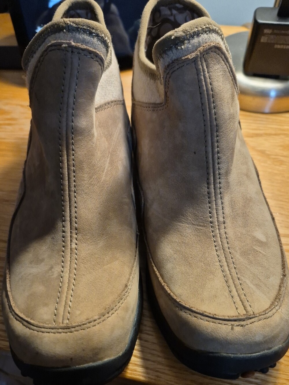 Wolverine FCS Taupe Nubuck Leather Slip On Shoes
